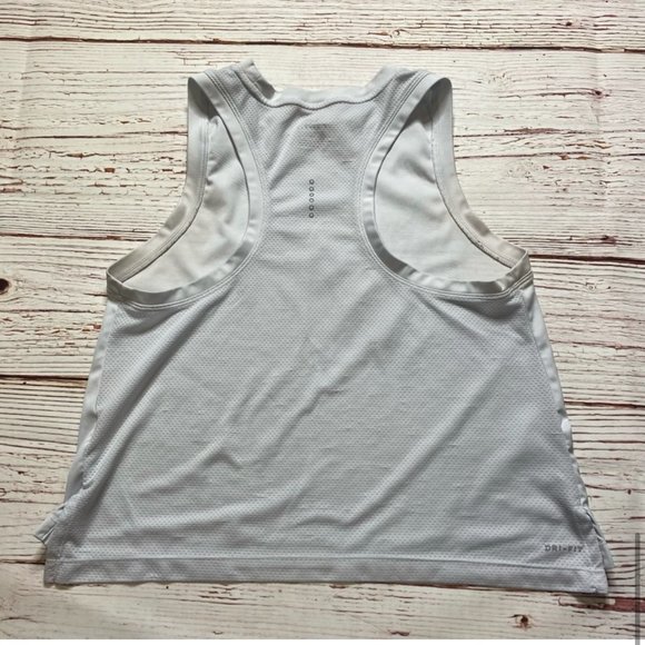 Nike Dri-Fit Workout Running Tank Light Grey/White Size Medium - Picture 4 of 6
